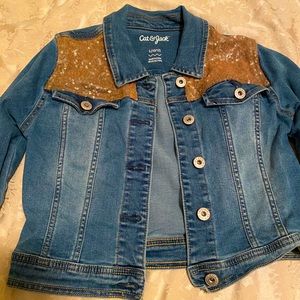 Super cute blue jean jacket with sequin detail